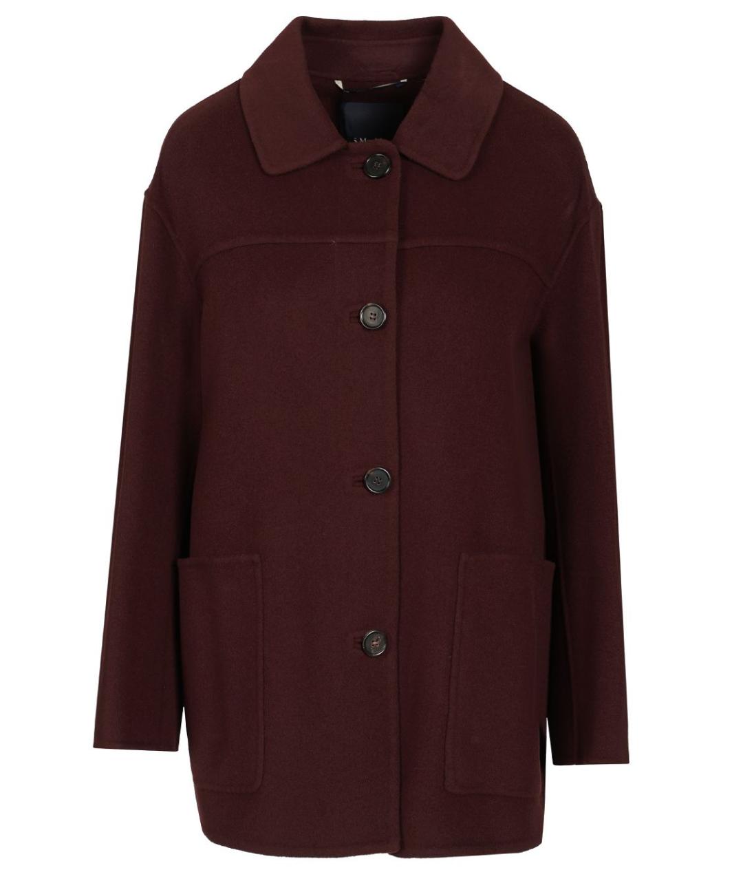 'S MAX MARA Бордовое шерстяное пальто, фото 1