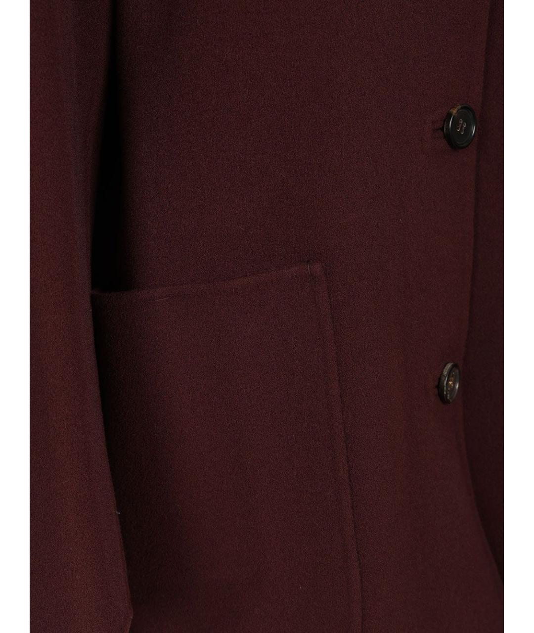 'S MAX MARA Бордовое шерстяное пальто, фото 6