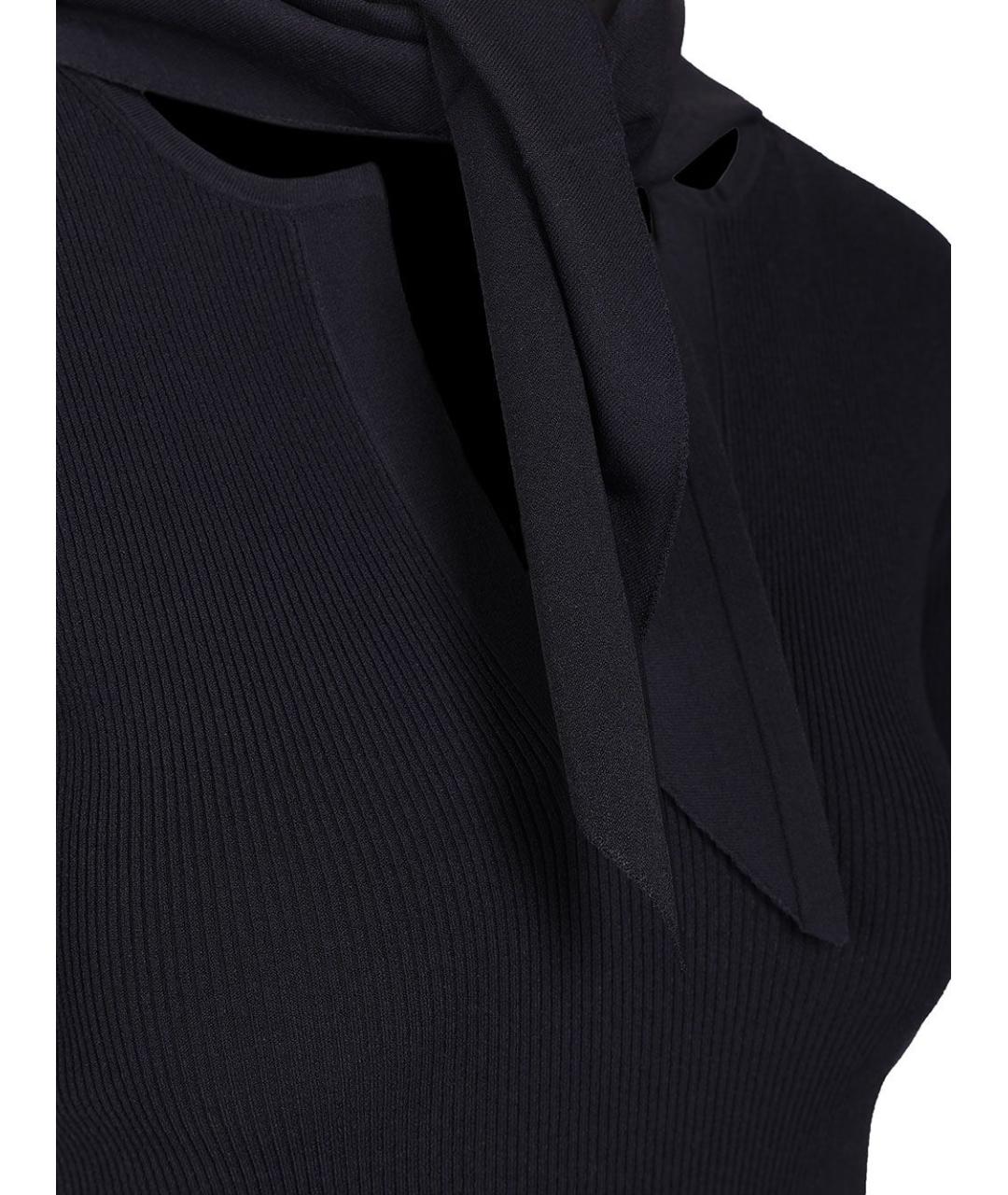 MAX MARA Темно-синяя вискозная футболка, фото 3