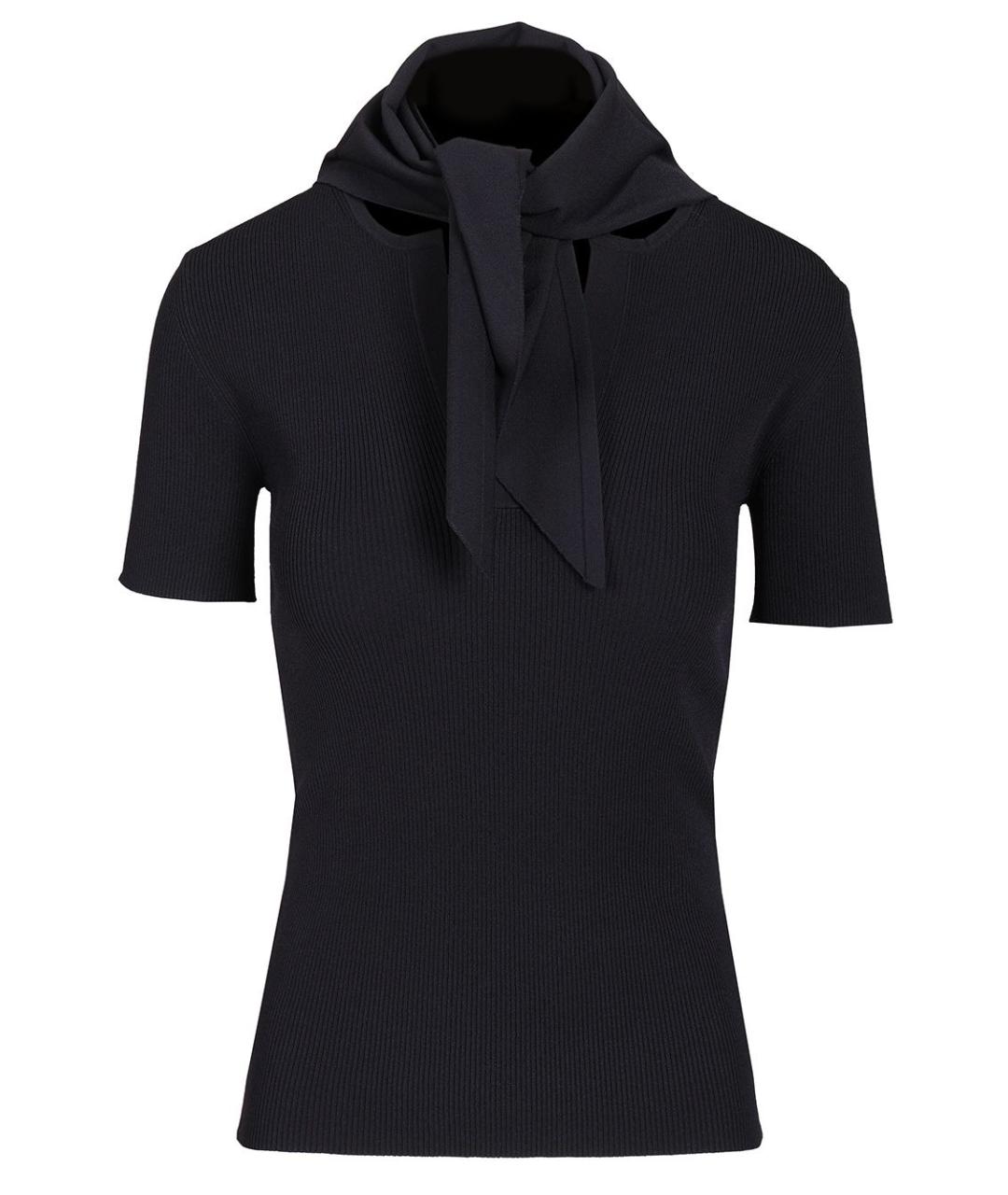 MAX MARA Темно-синяя вискозная футболка, фото 1