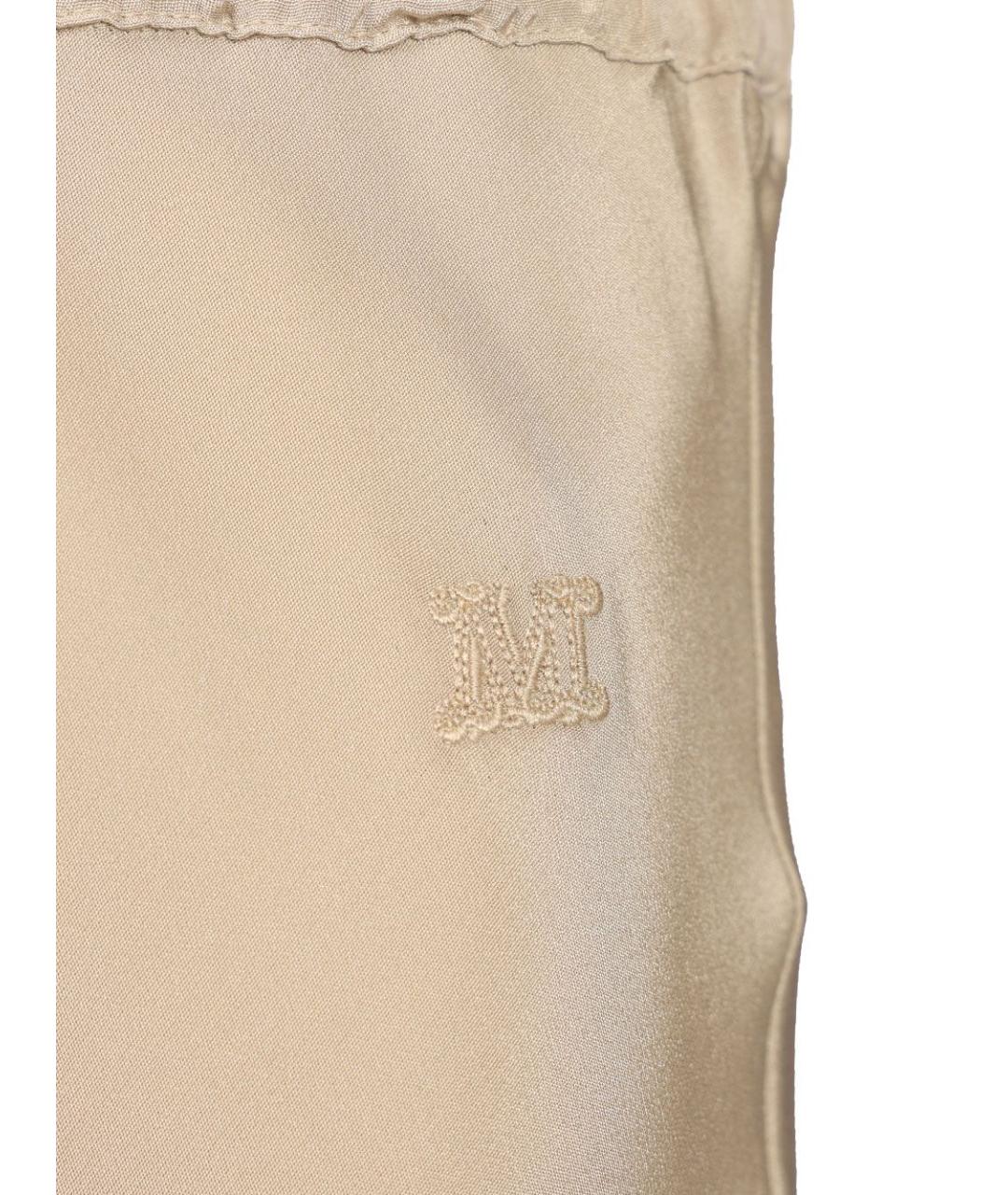 MAX MARA Бежевая шелковая юбка макси, фото 4