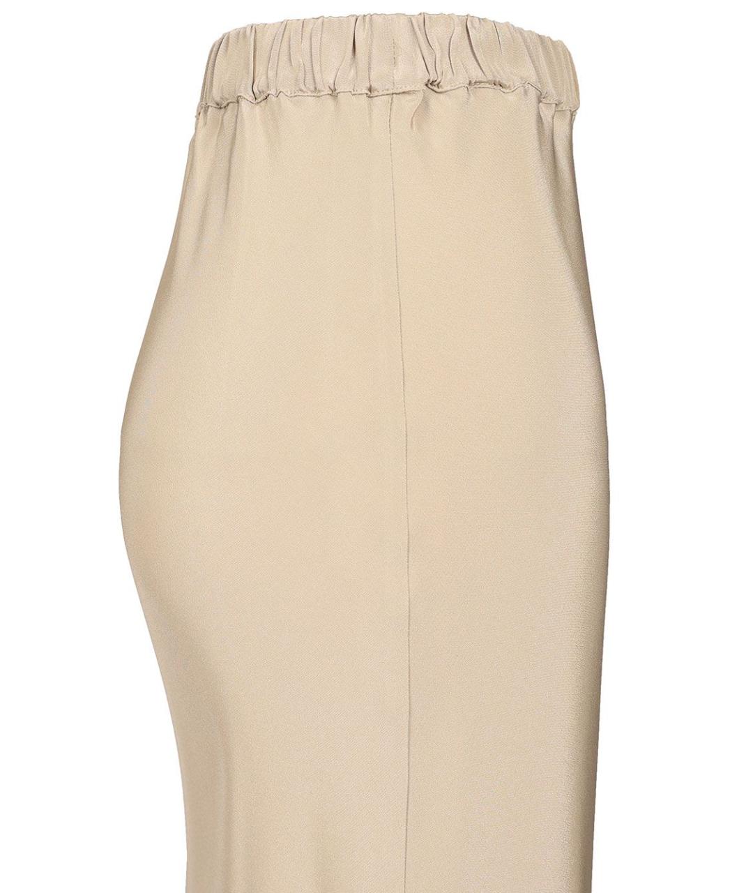 MAX MARA Бежевая шелковая юбка макси, фото 5