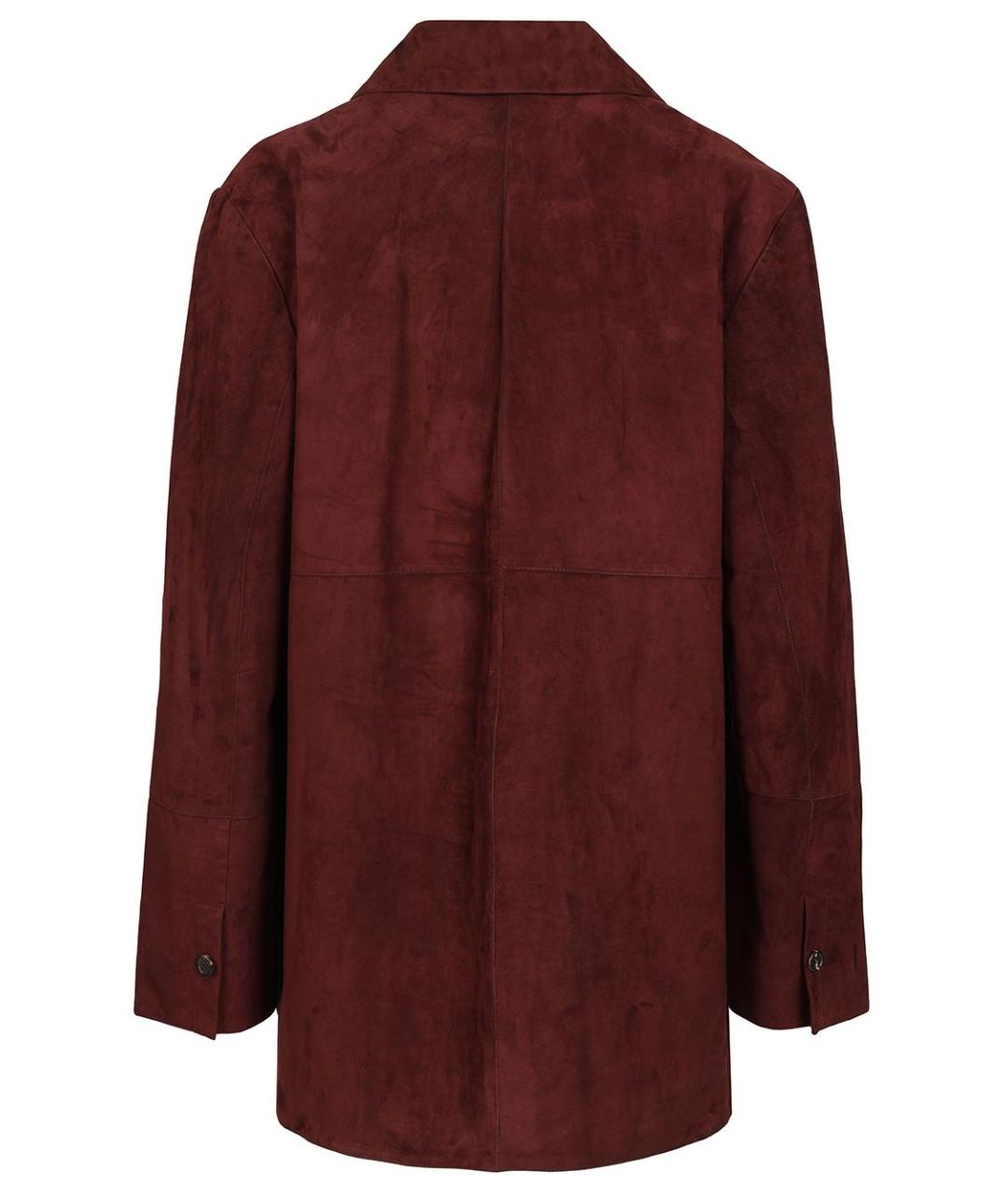 'S MAX MARA Бордовая замшевая куртка, фото 2
