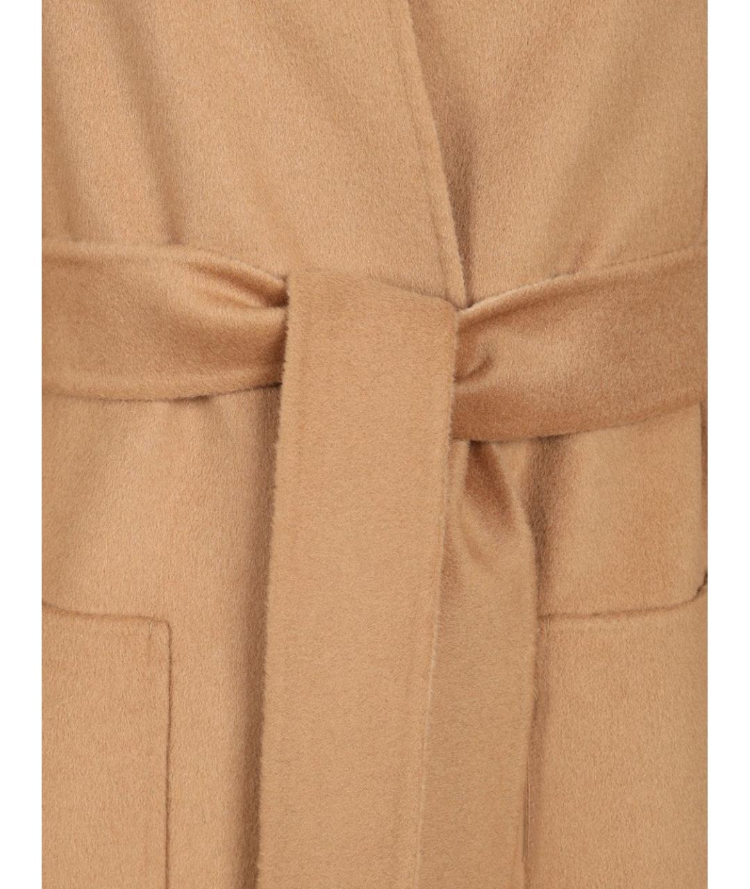 MAX MARA STUDIO Бежевое шерстяное пальто, фото 4