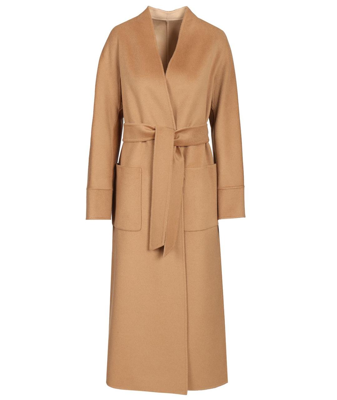 MAX MARA STUDIO Бежевое шерстяное пальто, фото 1