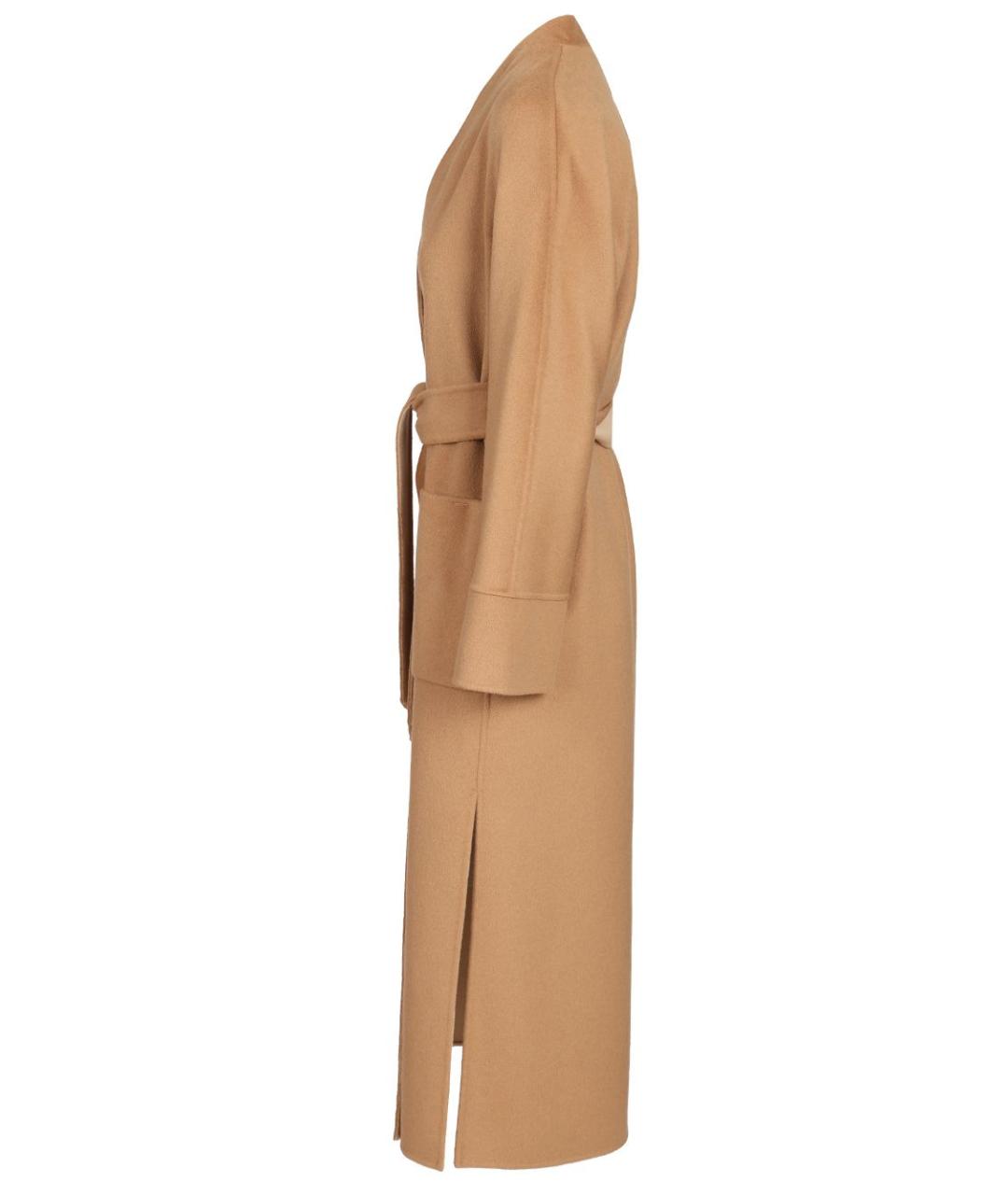 MAX MARA STUDIO Бежевое шерстяное пальто, фото 3