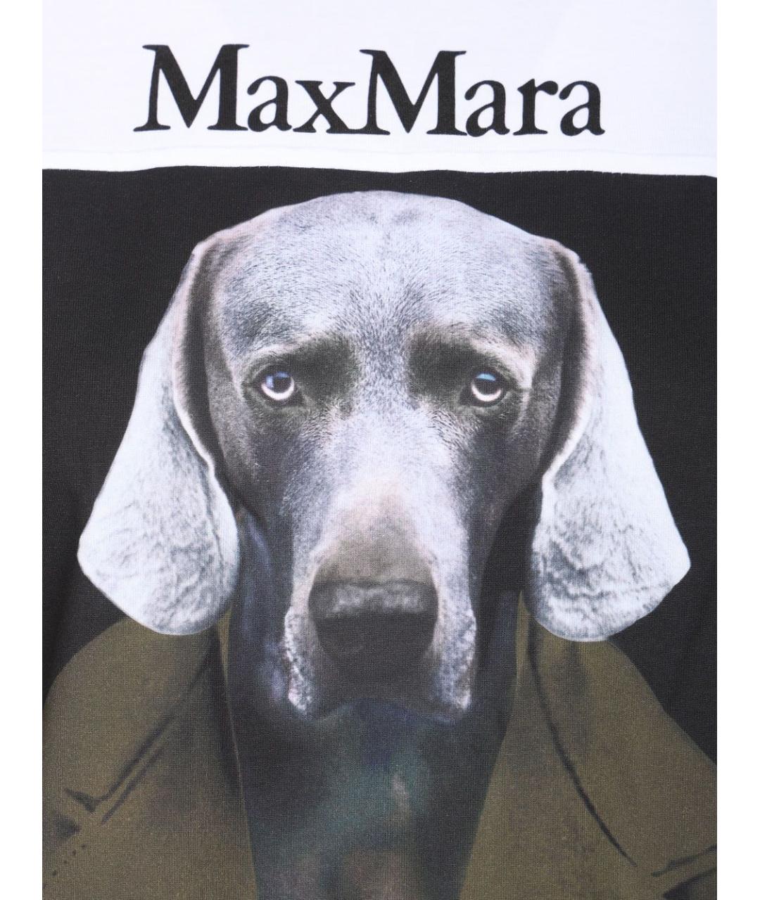 MAX MARA Белая хлопковая футболка, фото 3