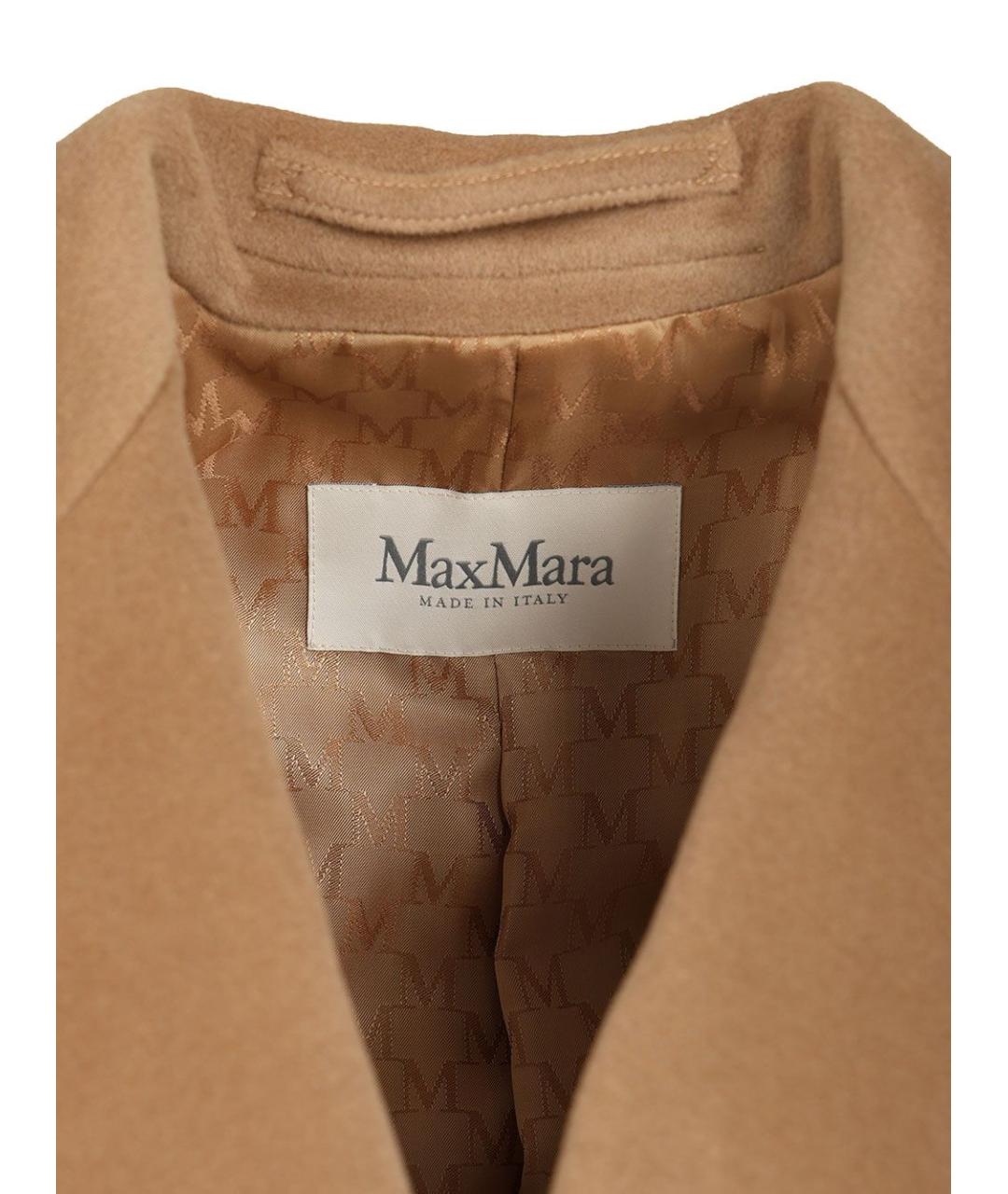 MAX MARA Бежевое шерстяное пальто, фото 4