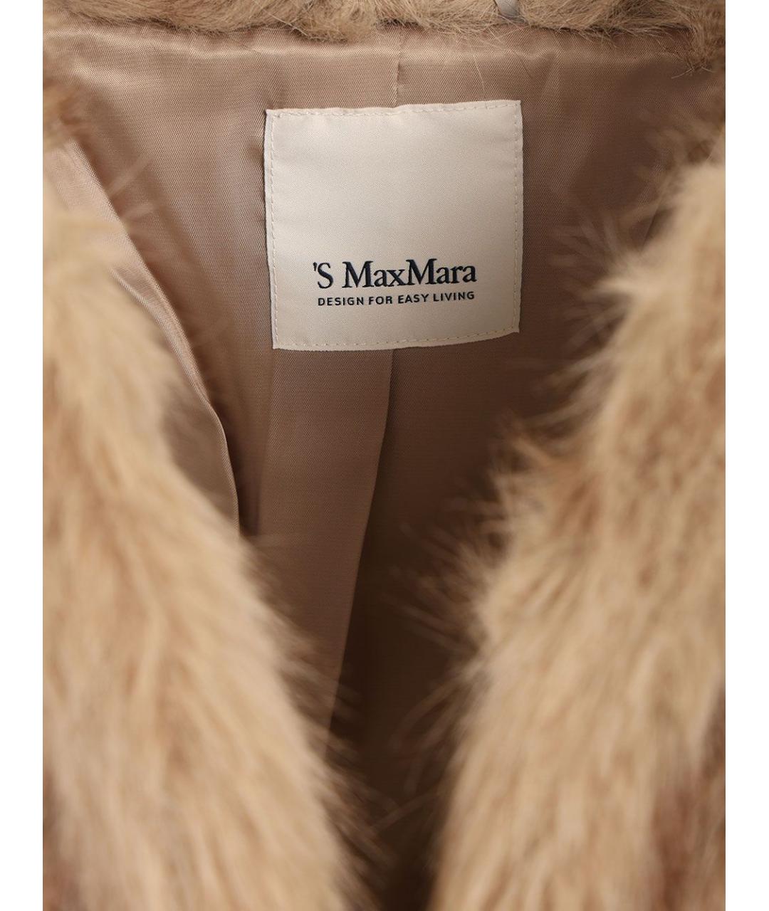 'S MAX MARA Бежевая полиэстеровая куртка, фото 4