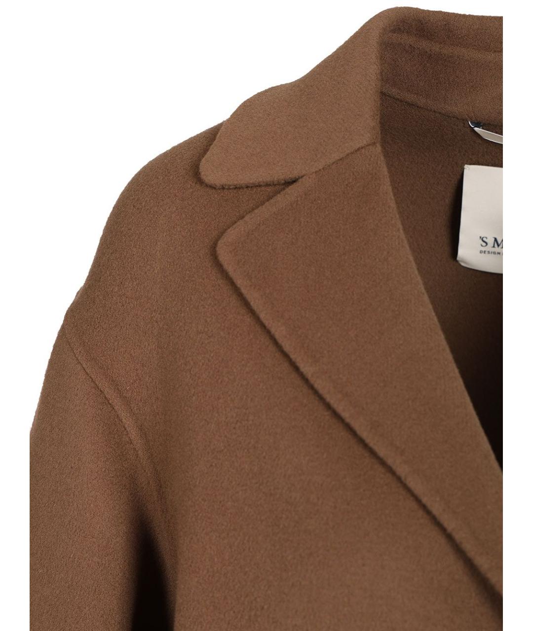'S MAX MARA Коричневая шерстяная куртка, фото 5