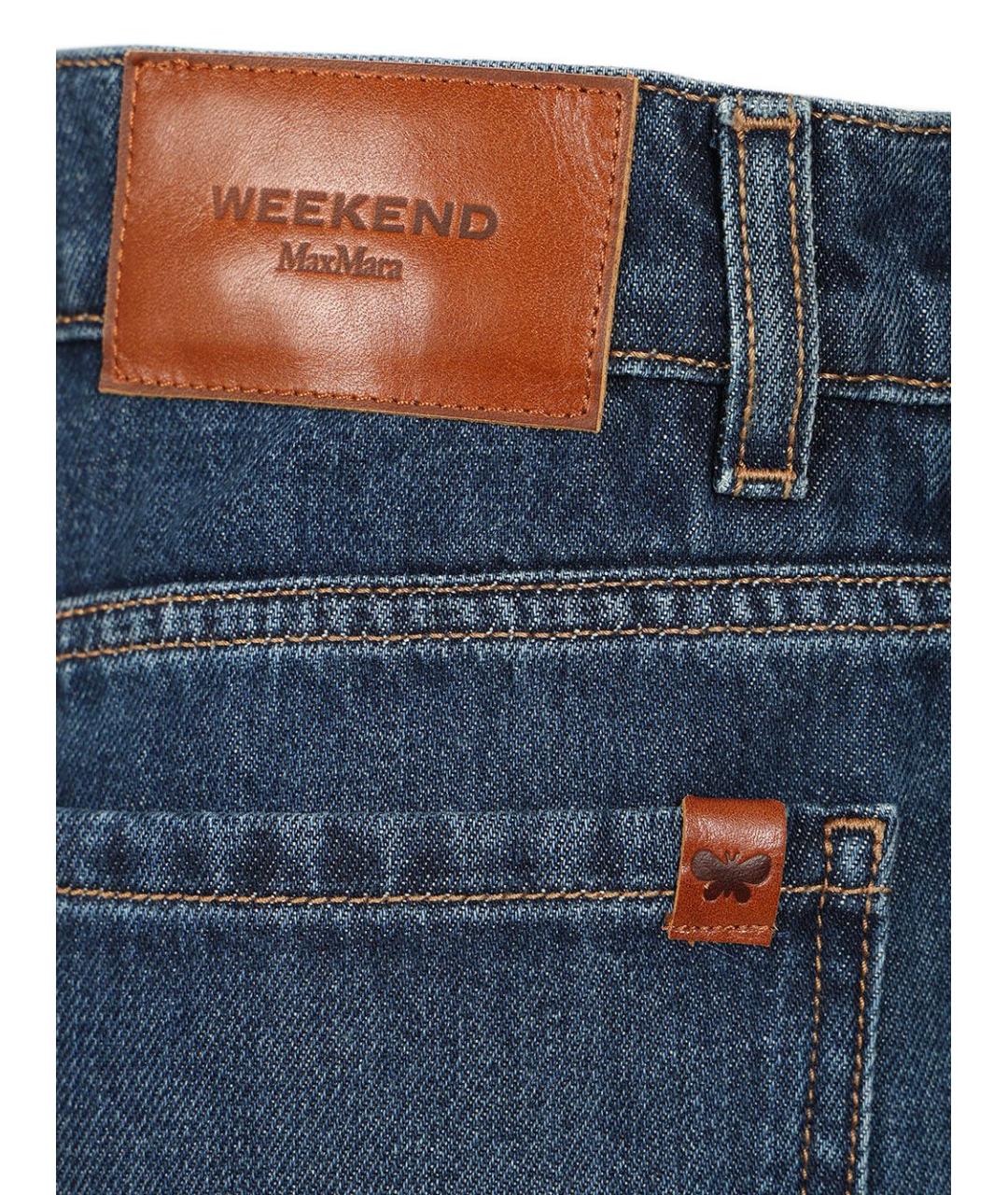 WEEKEND MAX MARA Синие хлопковые прямые джинсы, фото 5