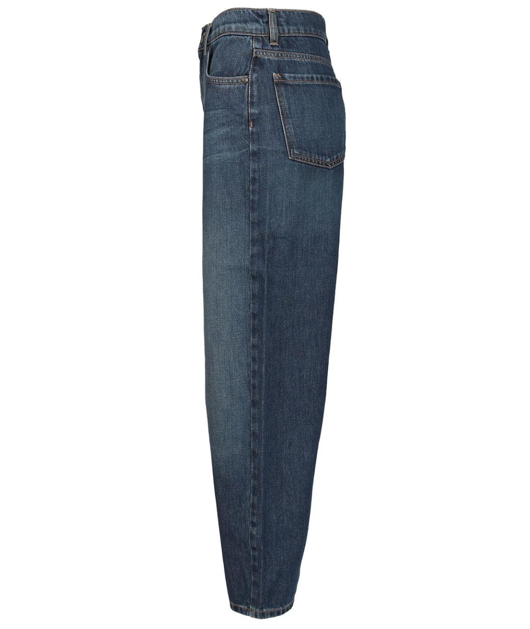 WEEKEND MAX MARA Синие хлопковые прямые джинсы, фото 3