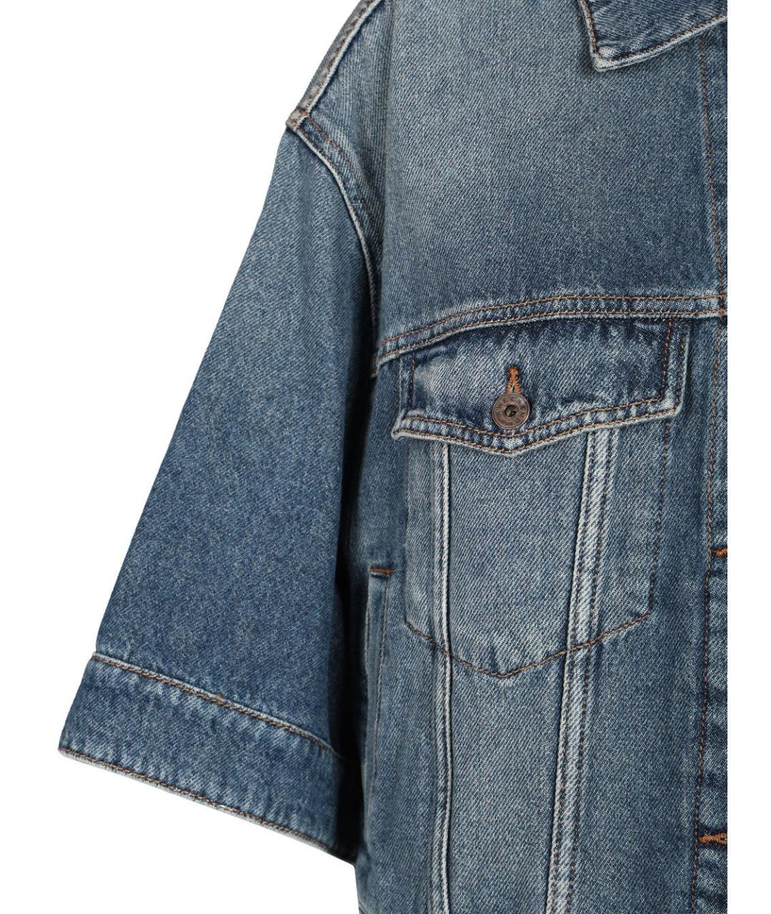 WEEKEND MAX MARA Синяя хлопковая куртка, фото 4