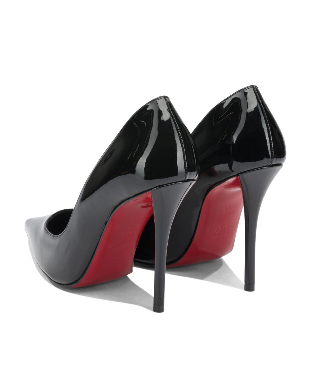 CHRISTIAN LOUBOUTIN Черные кожаные туфли, фото 4