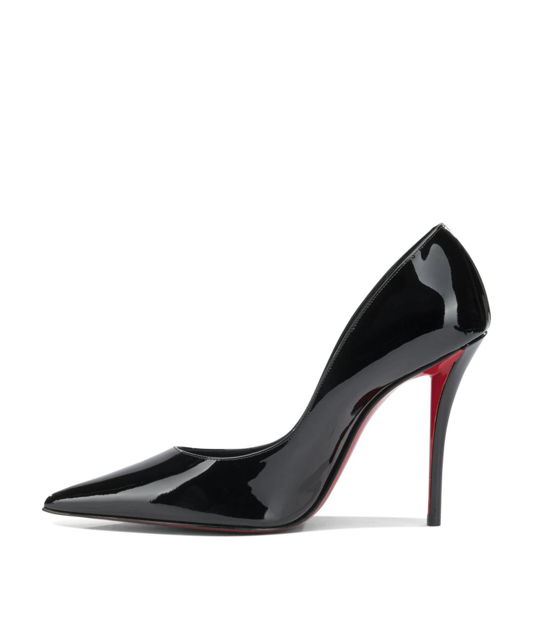 CHRISTIAN LOUBOUTIN Черные кожаные туфли, фото 3