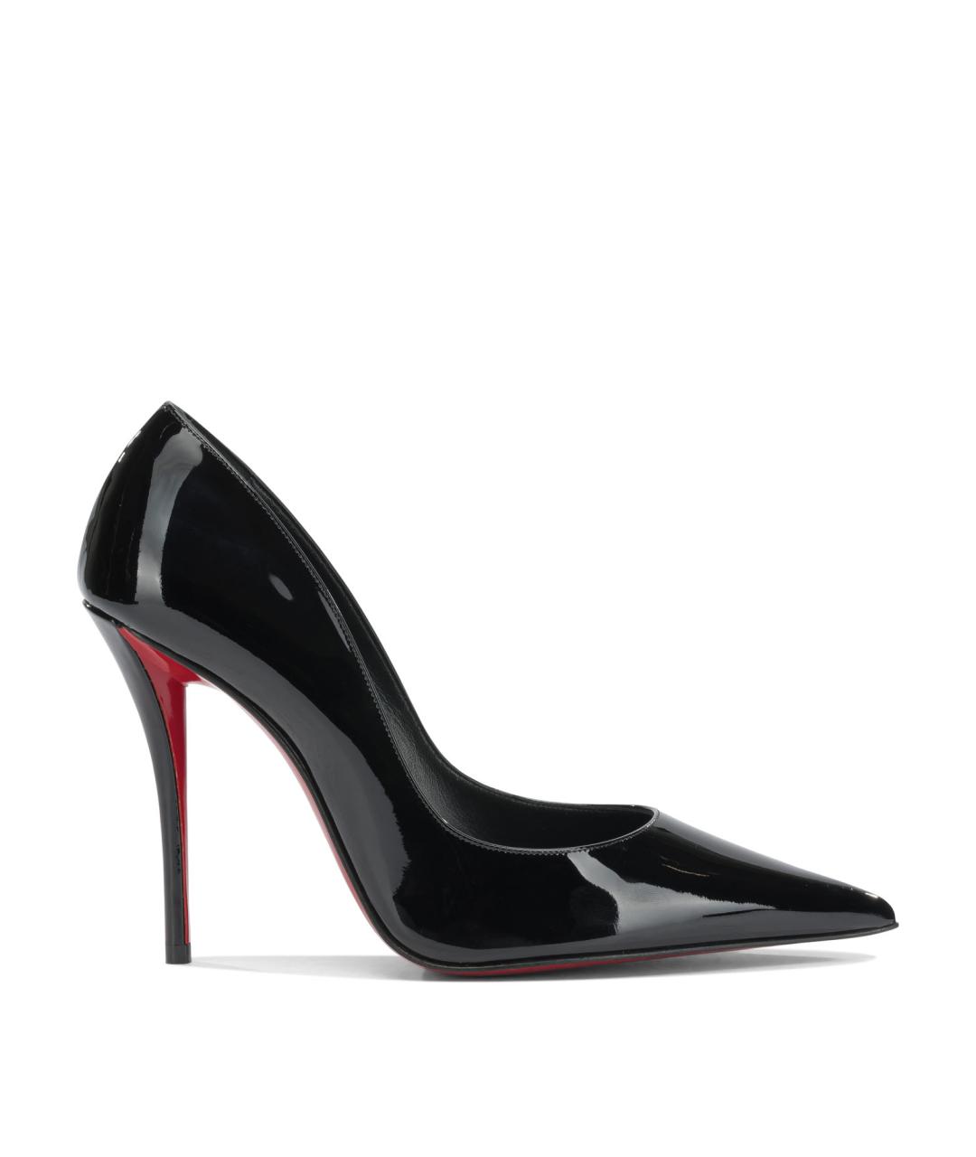 CHRISTIAN LOUBOUTIN Черные кожаные туфли, фото 1