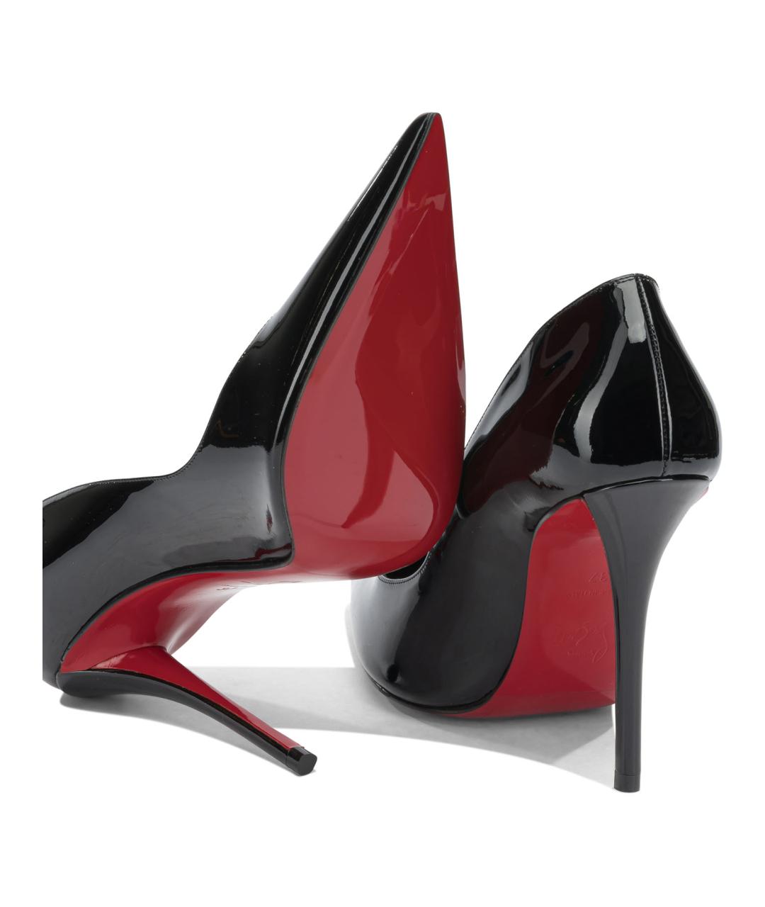 CHRISTIAN LOUBOUTIN Черные кожаные туфли, фото 5