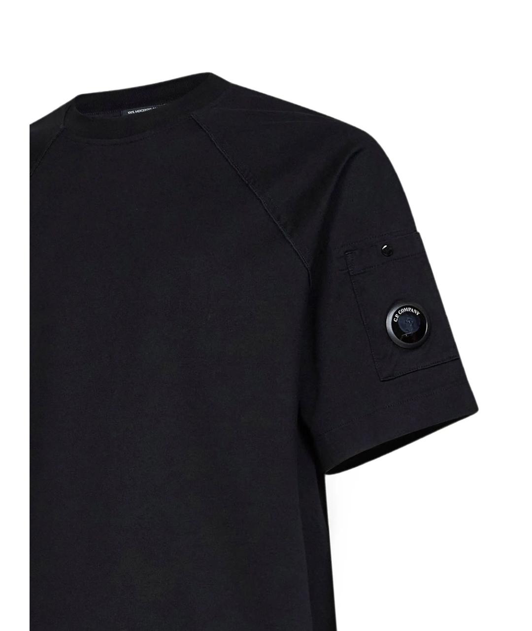 CP COMPANY Черная хлопковая футболка, фото 3