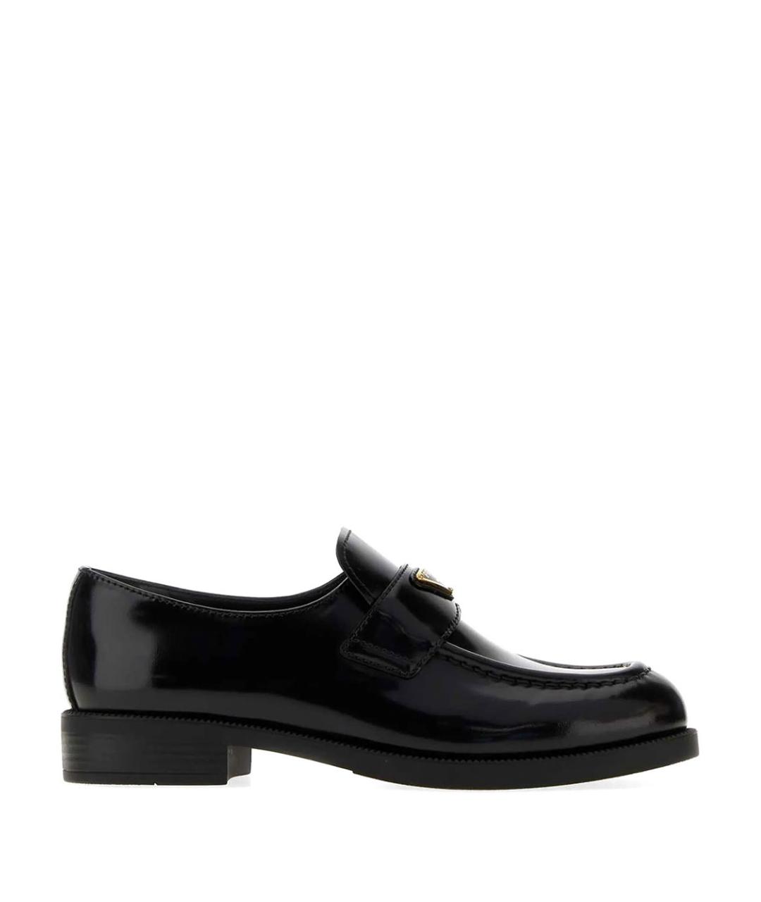 PRADA Черные кожаные лоферы, фото 1
