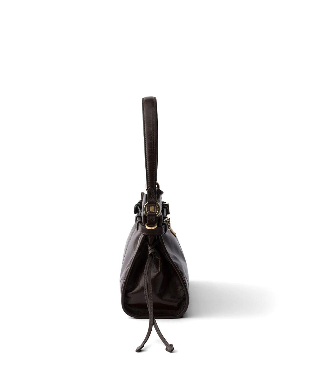 PRADA Коричневая кожаная сумка тоут, фото 3
