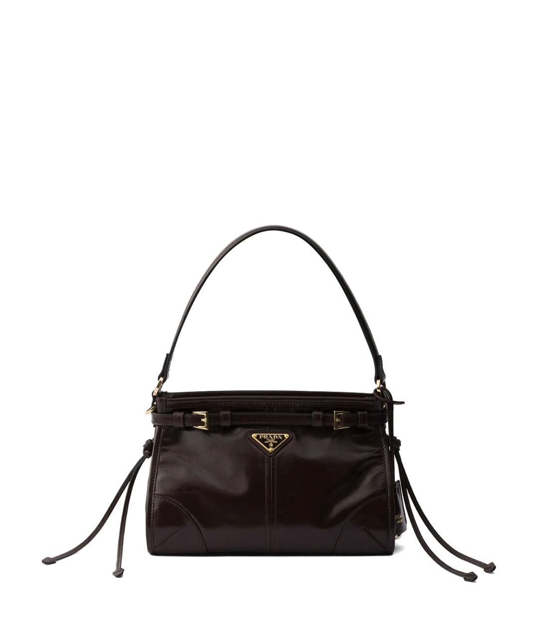 PRADA Коричневая кожаная сумка тоут, фото 1