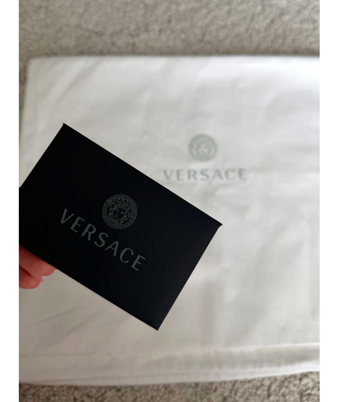 VERSACE Хаки кожаные ботинки, фото 5