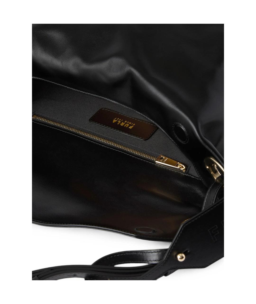 FURLA Черная кожаная сумка через плечо, фото 3