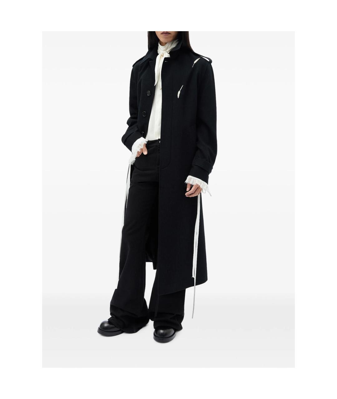 ANN DEMEULEMEESTER Черные хлопковые джинсы, фото 2