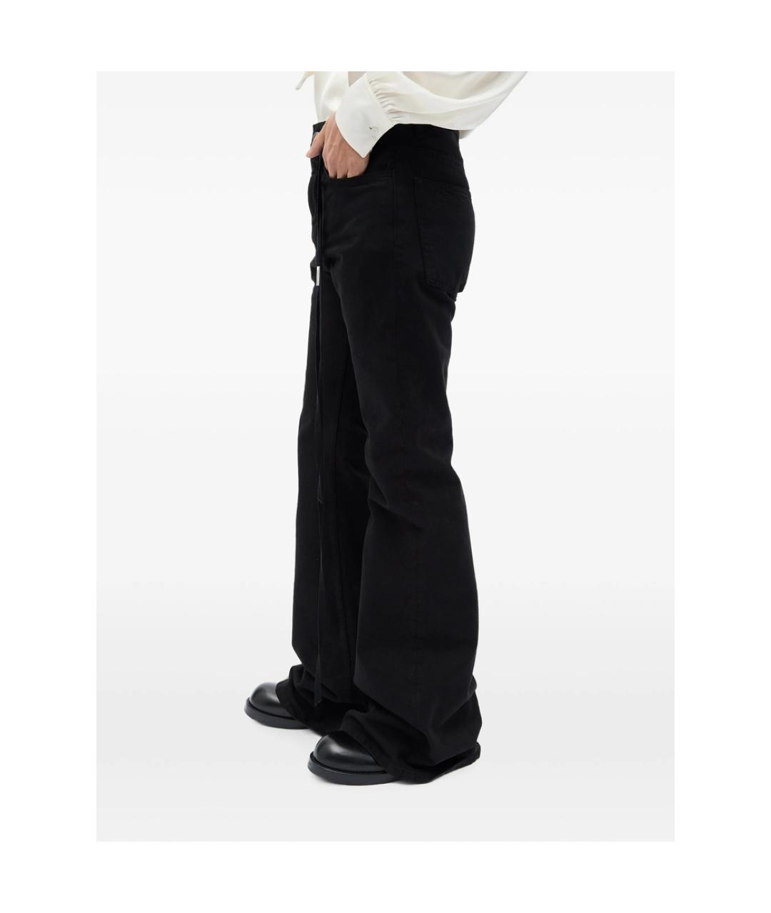 ANN DEMEULEMEESTER Черные хлопковые джинсы, фото 4