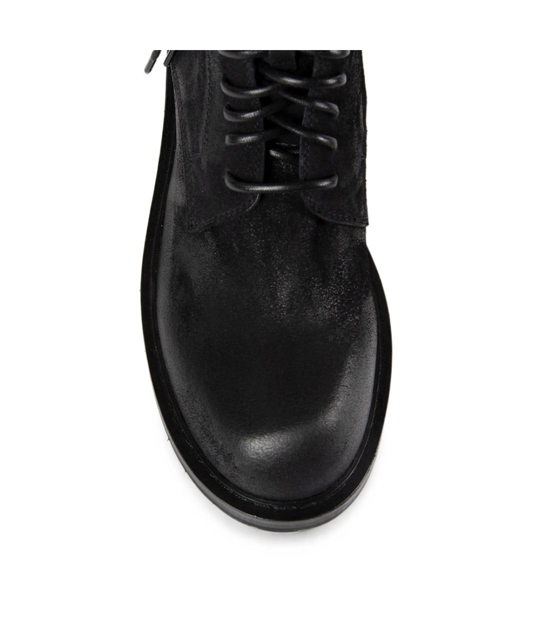 ANN DEMEULEMEESTER Черные кожаные высокие ботинки, фото 5