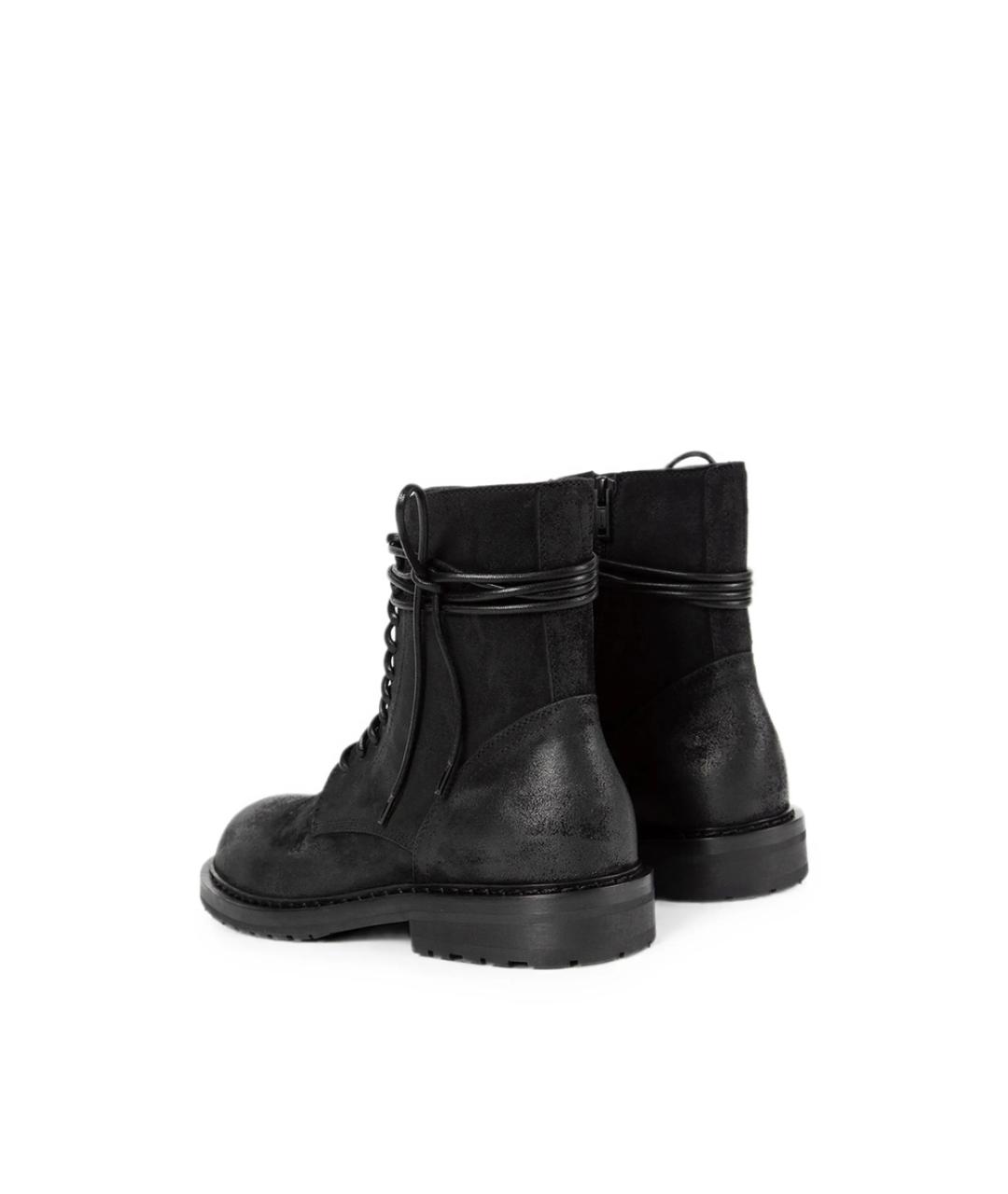 ANN DEMEULEMEESTER Черные кожаные высокие ботинки, фото 2