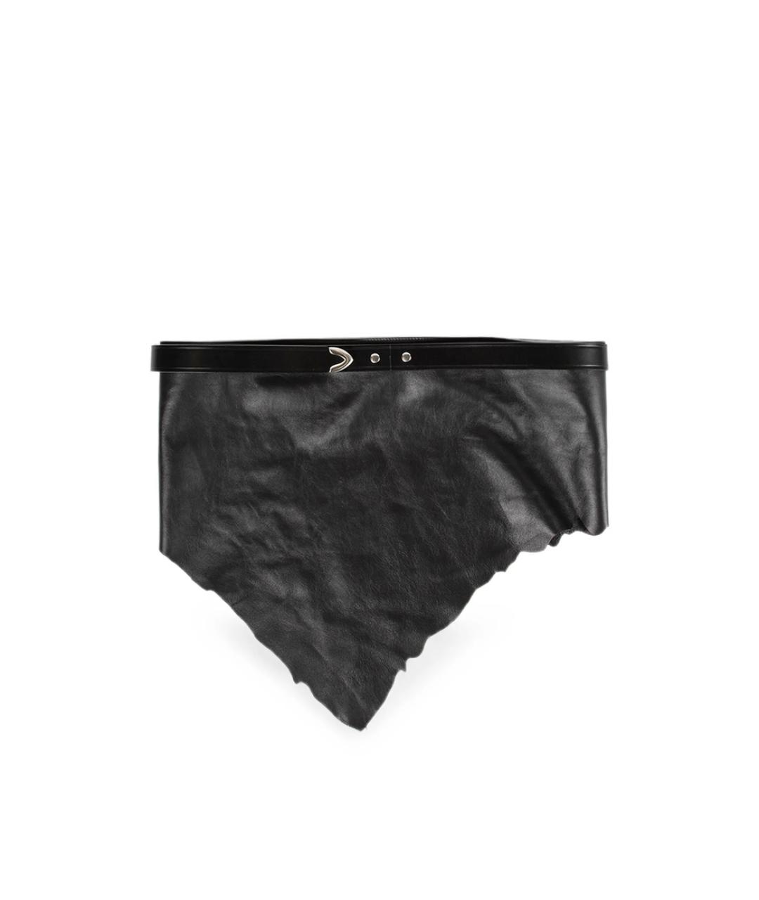 ANN DEMEULEMEESTER Черный кожаный ремень, фото 3