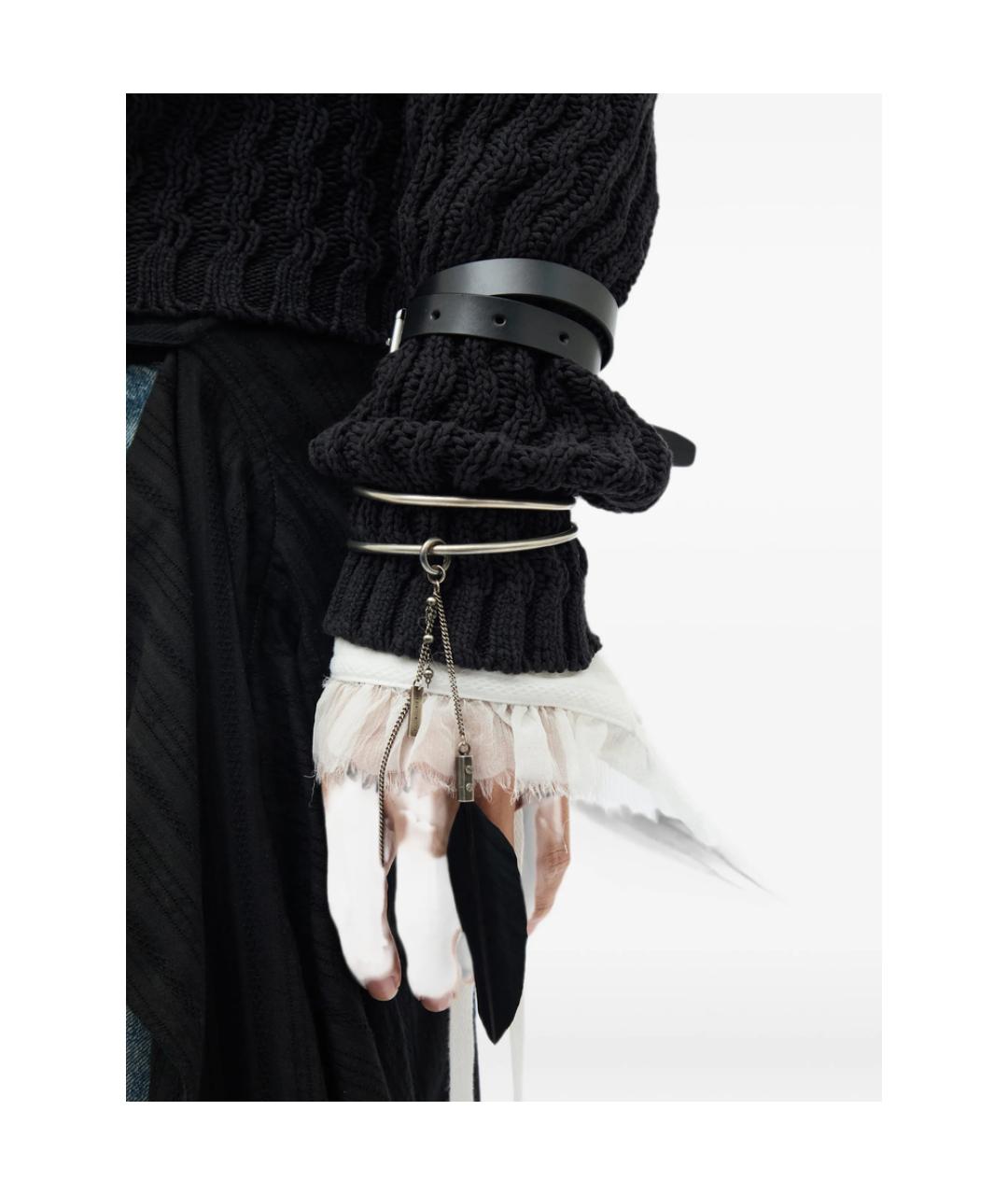 ANN DEMEULEMEESTER Черный хлопковый джемпер / свитер, фото 2