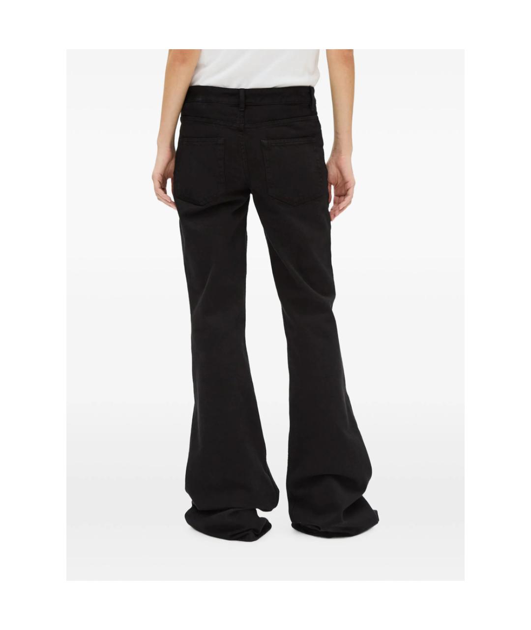 ANN DEMEULEMEESTER Черные хлопковые джинсы клеш, фото 4