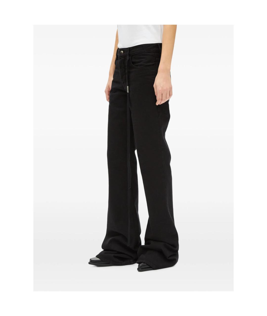 ANN DEMEULEMEESTER Черные хлопковые джинсы клеш, фото 2