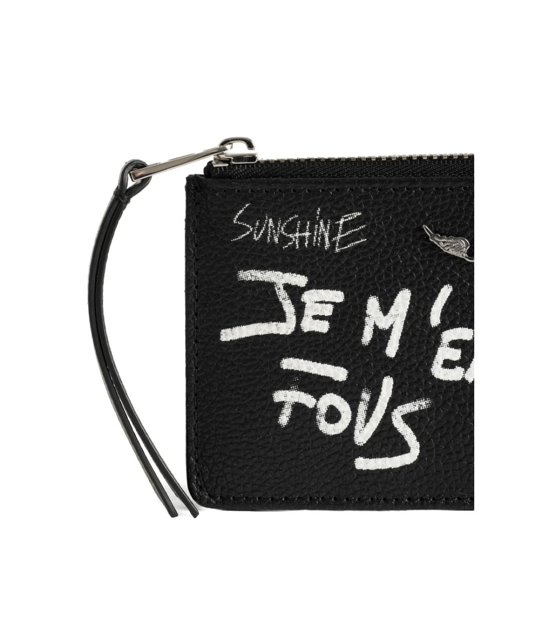 ZADIG & VOLTAIRE Черный кожаный кошелек, фото 2