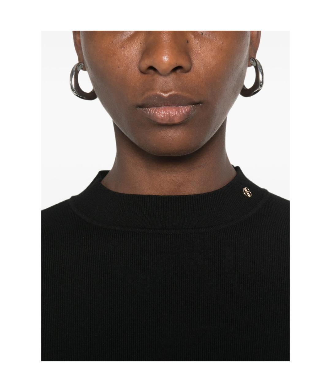 ANINE BING Черный полиэстеровый джемпер / свитер, фото 2
