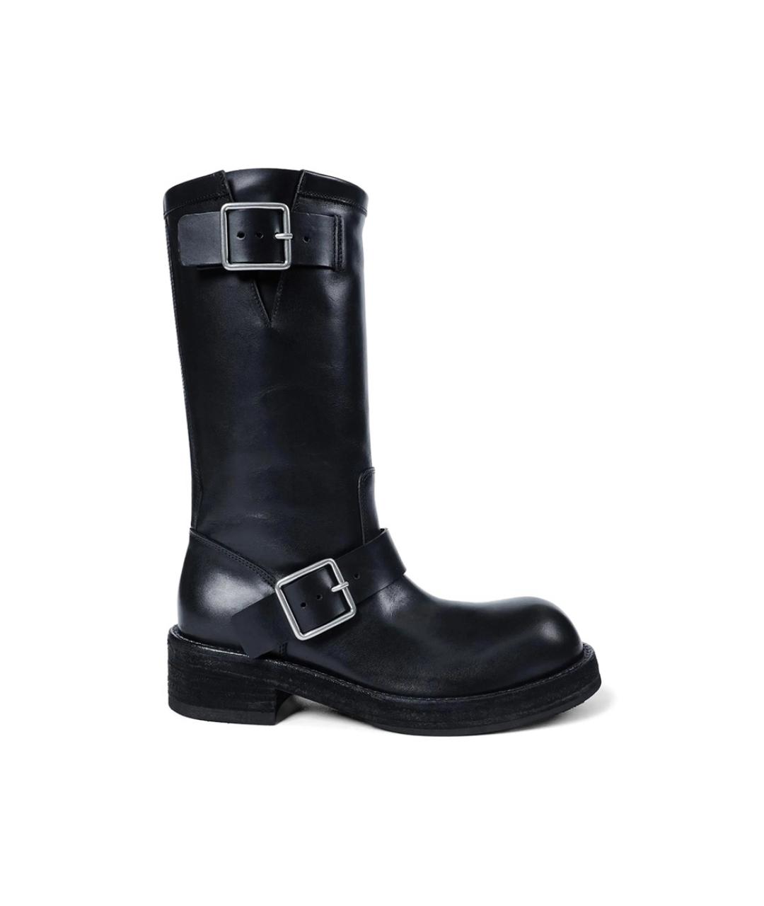 ANN DEMEULEMEESTER Черные кожаные сапоги, фото 1