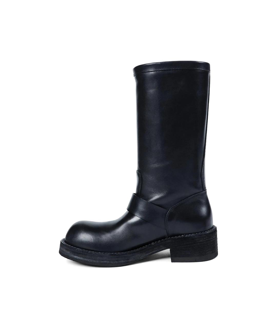 ANN DEMEULEMEESTER Черные кожаные сапоги, фото 5