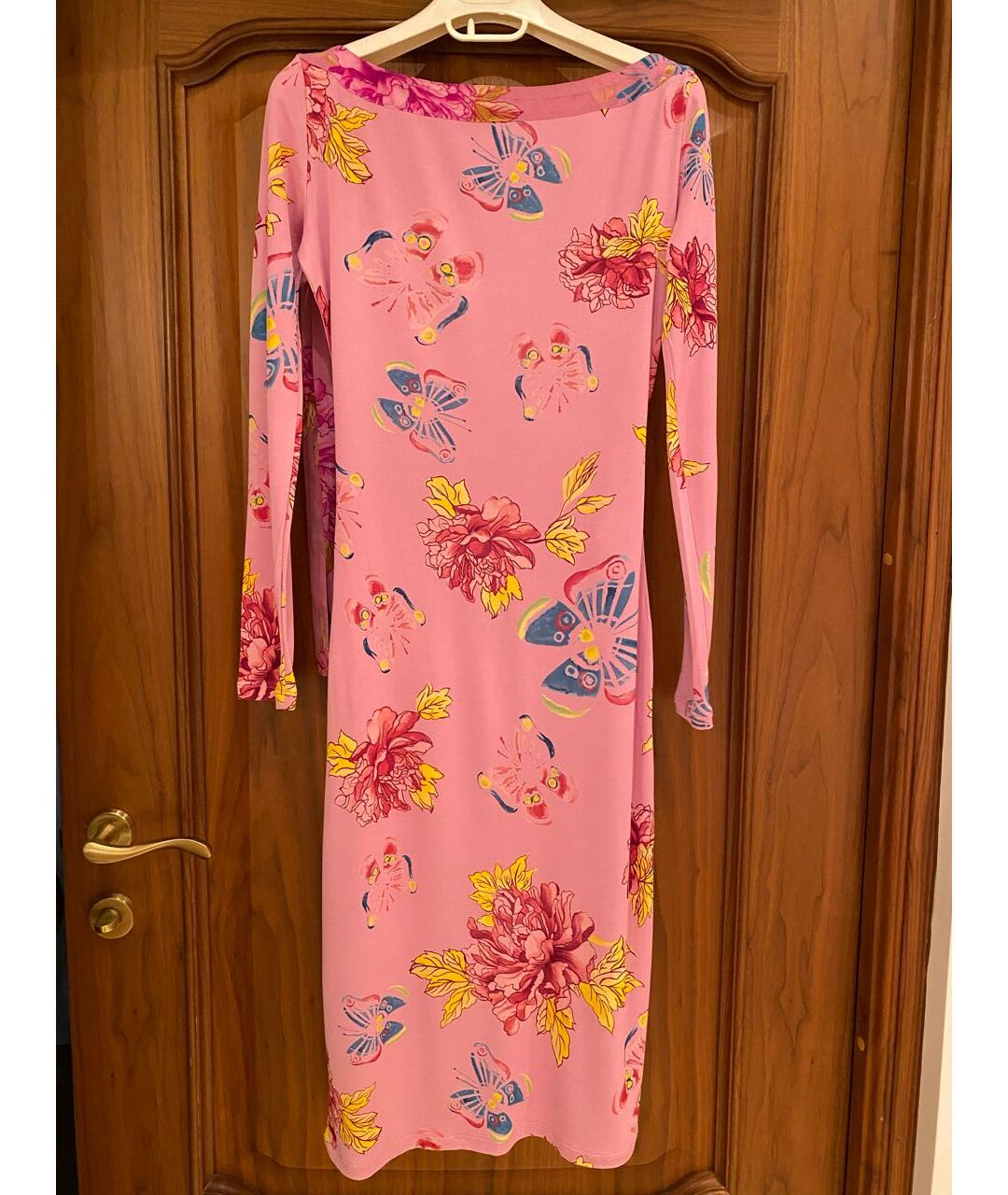 EMANUEL UNGARO Розовое вискозное повседневное платье, фото 2