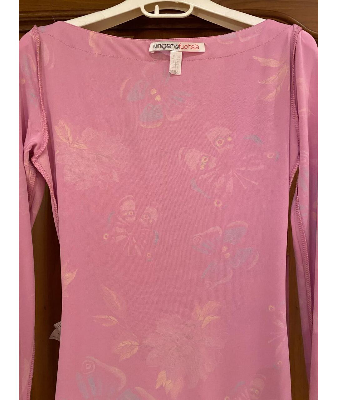 EMANUEL UNGARO Розовое вискозное повседневное платье, фото 3