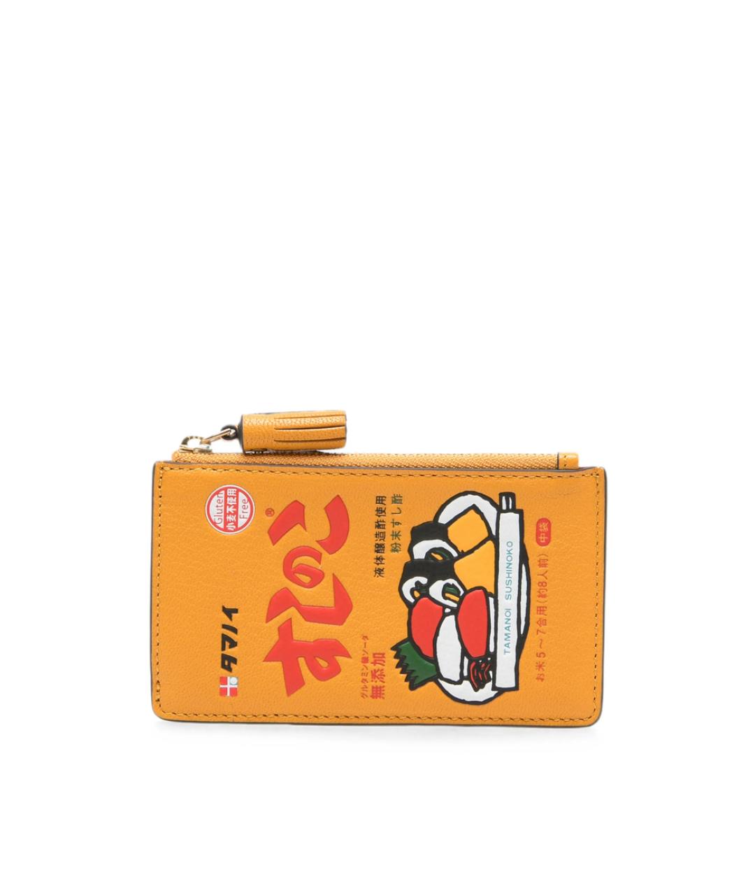 ANYA HINDMARCH Желтый кожаный кошелек, фото 1