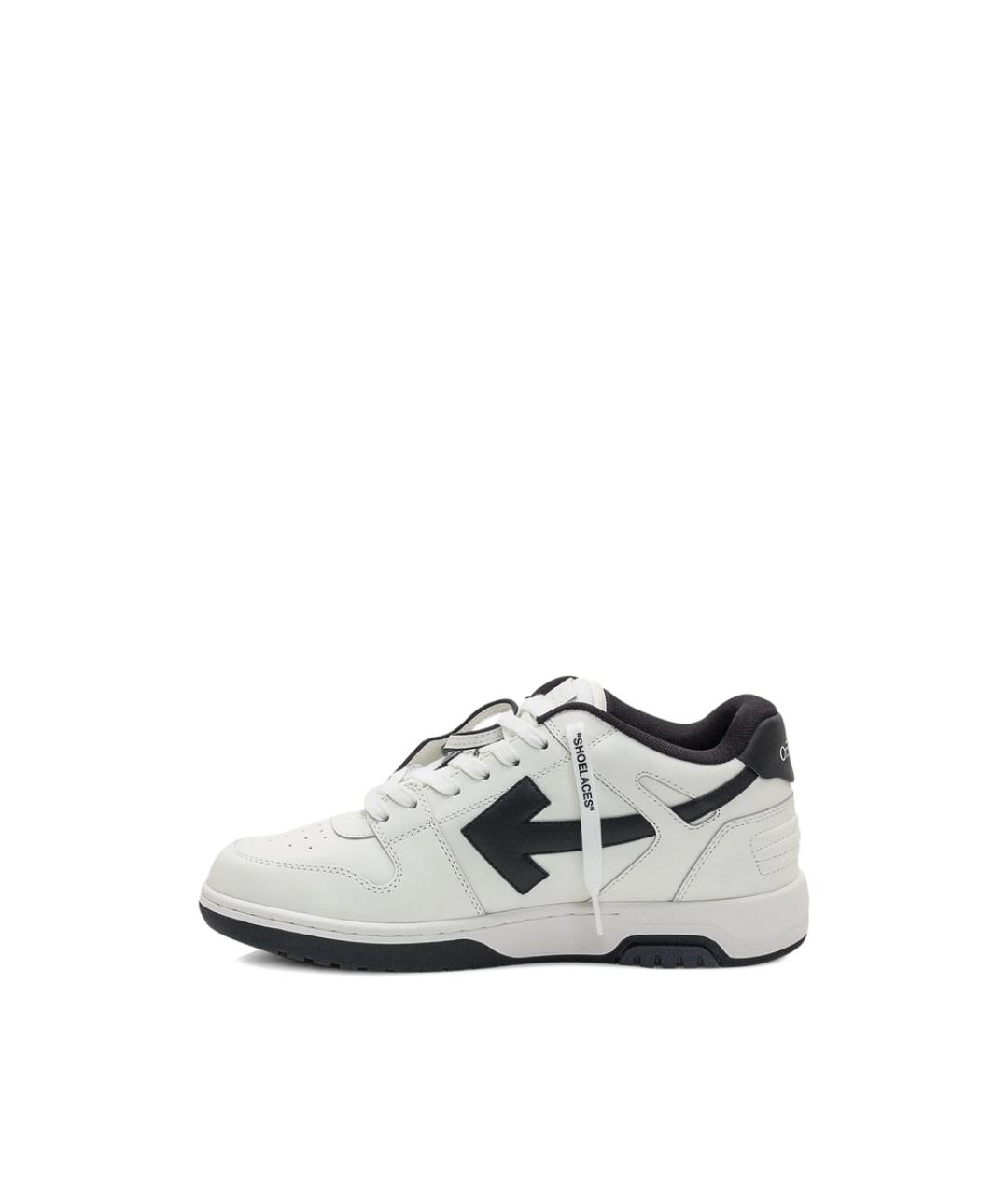 OFF-WHITE Белые кожаные низкие кроссовки / кеды, фото 3