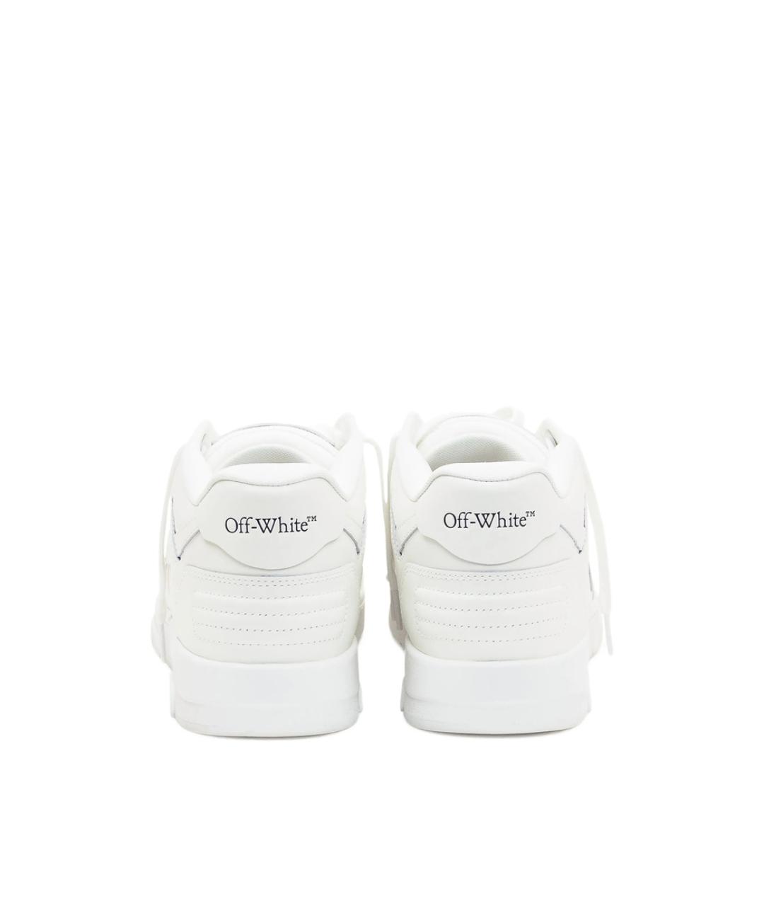 OFF-WHITE Белые кожаные низкие кроссовки / кеды, фото 3