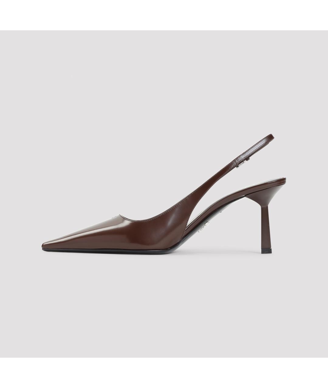 PRADA Коричневые кожаные туфли, фото 3