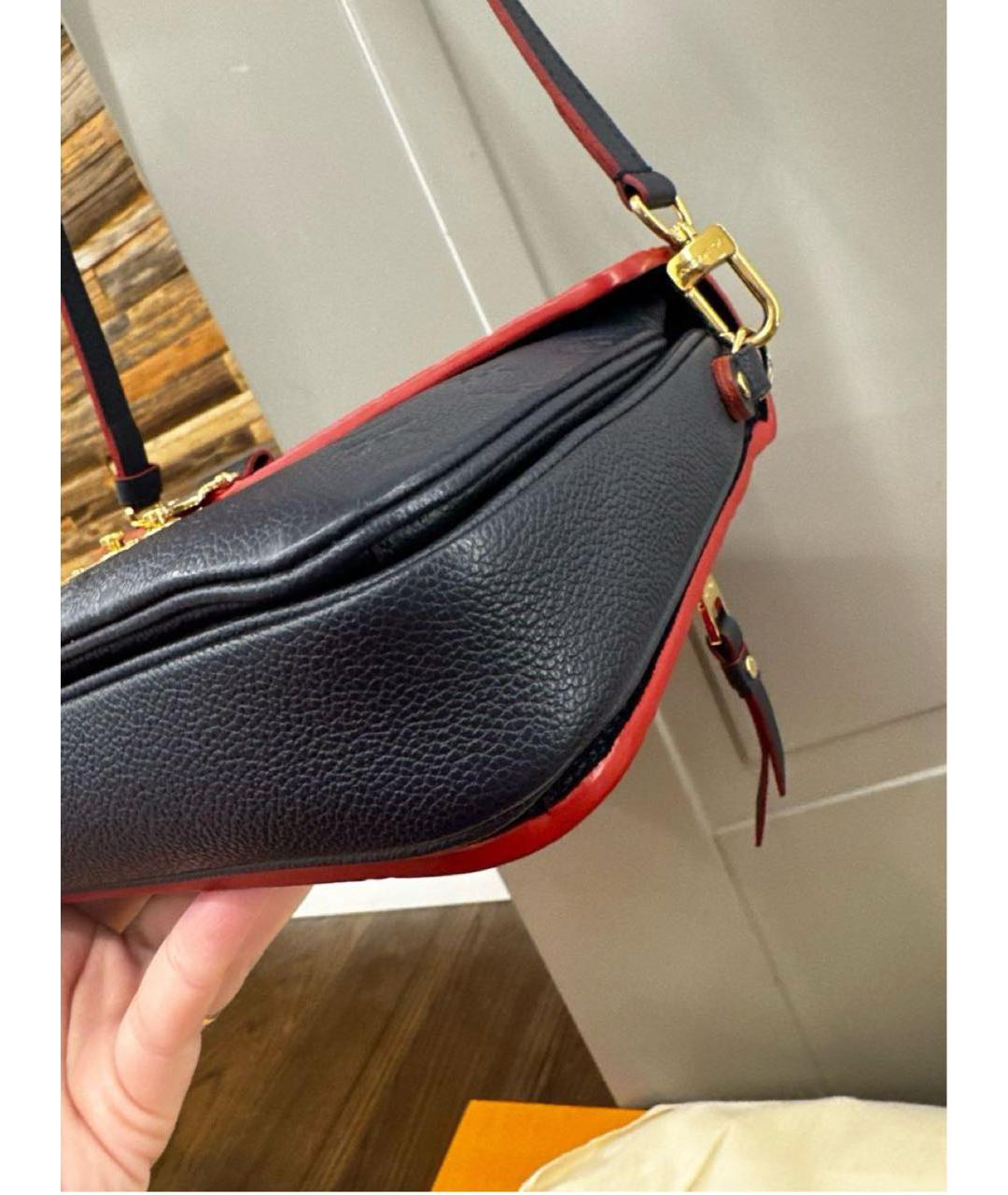 LOUIS VUITTON Темно-синяя кожаная сумка через плечо, фото 2