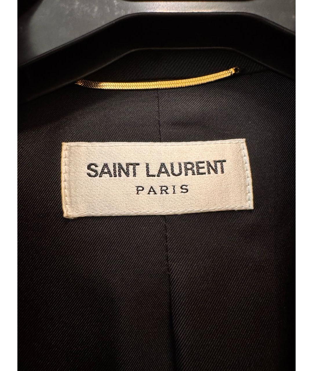 SAINT LAURENT Черный шерстяной жакет/пиджак, фото 3