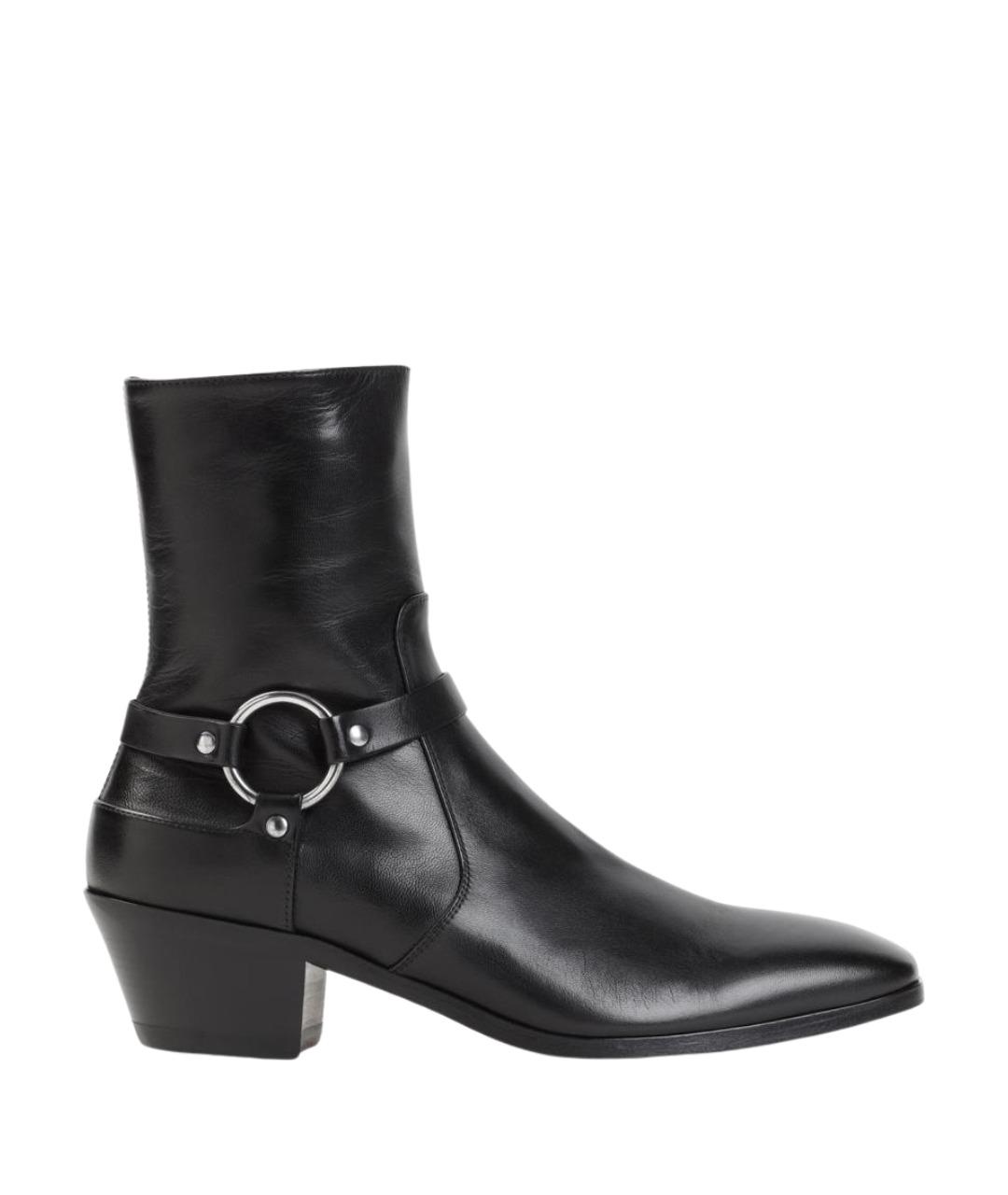 TOM FORD Черные кожаные ботинки, фото 1