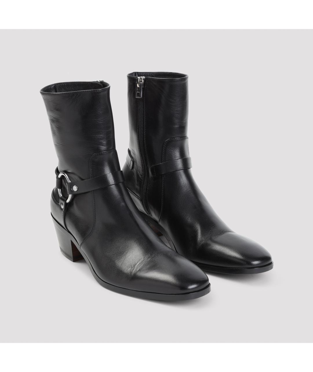 TOM FORD Черные кожаные ботинки, фото 4