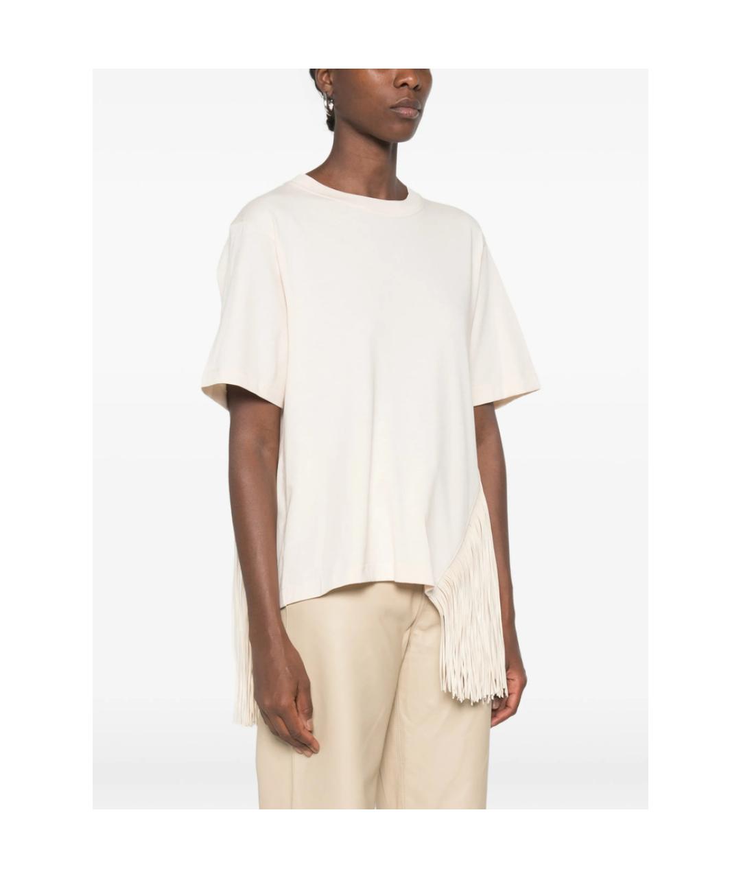 SPORTMAX Бежевая хлопковая футболка, фото 2